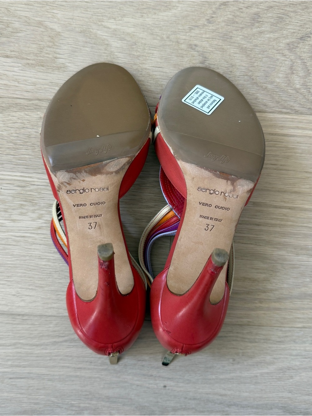 Vintage Sergio Rossi Colorful Heels - Picture 6 of 7